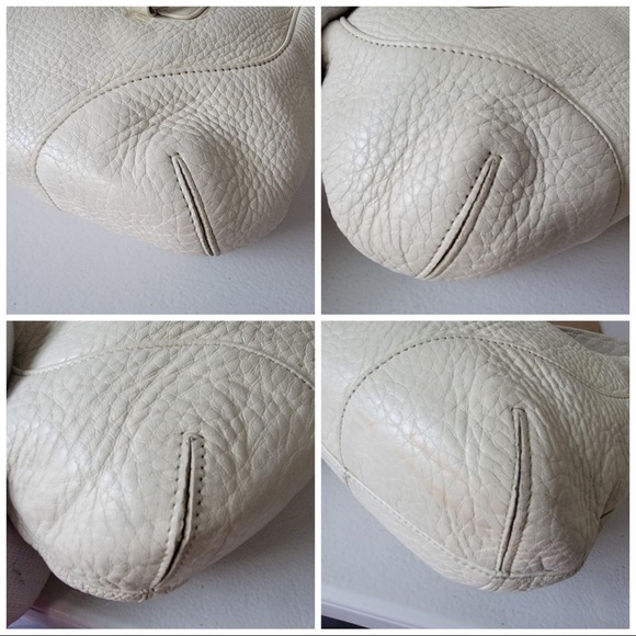 MCM Cream Leather Small Shoulder Hobo Bag - Picture 5 of 9